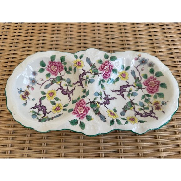 James Kent Foley Other - Vintage 50's James Kent Foley Staffordshire Chinese Rose Divided Dish Birds